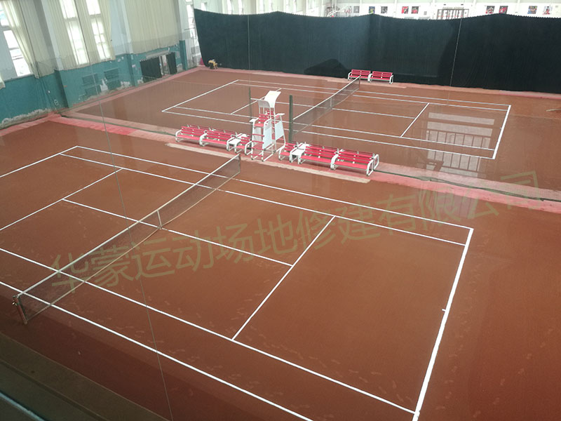 阿拉善盟體育運動管理中心紅土網(wǎng)球場改造工程6月22號正式竣工